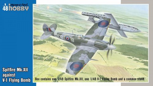 Spitfire Mk.XII against V-1 Flying Bomb