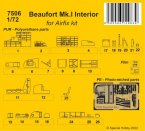 Beaufort Mk.I Interior  / for Airfix kit