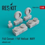  F4U Corsair/F6F Hellcat Navy Wheels Set