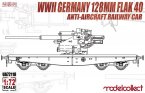 !  ! WWII Germany 128mm Flak 40 Anti-Aircraft Railway Car