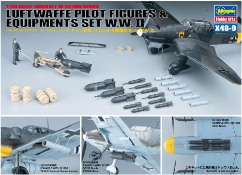  Luftwaffe Pilot Figures & Equipment Set WWII