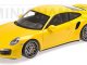    Porsche 911 Turbo S (991) - 2013 - yellow w. silver wheels (Minichamps)