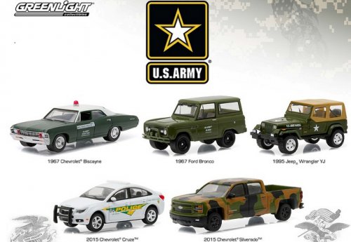  5  U.S. Army Chevy'67/Ford Bronco'67/Wrangler'95/Chevy Cruze/Chevy Silverado 2015