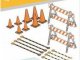    Raffic Barricades &amp; Cone Set (Freedom Model Kits)