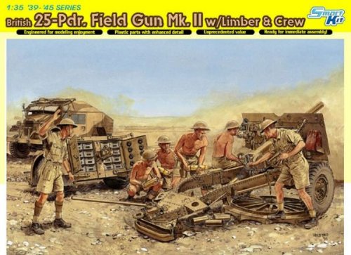 BRITISH 25-Pdr. FIELD GUN Mk.II w/LIMBER & CREW (SMART KIT)