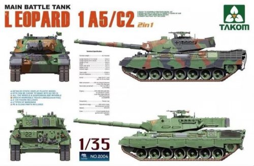1/35 Main Battle Tank Leopard 1 A5/C2 2 in 1