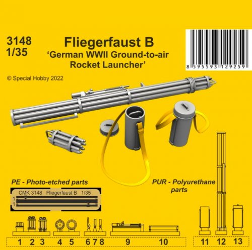 Fliegerfaust B German WWII ground-to-air rocket launcher