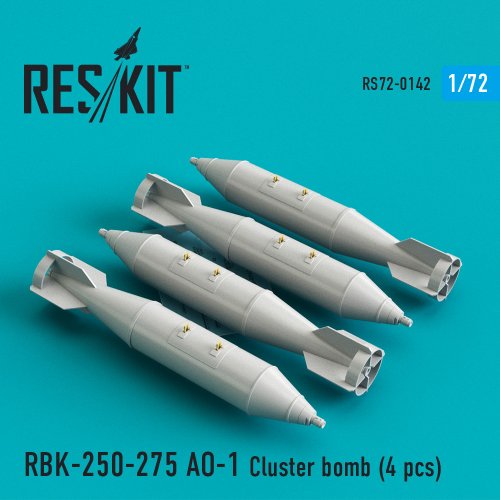 RBK-250-275 AO-1 Cluster bomb (4 pcs) (Su-7, Su-17, Su-22, Su-24, Su-25, Su-34, MiG-21, MiG-27)