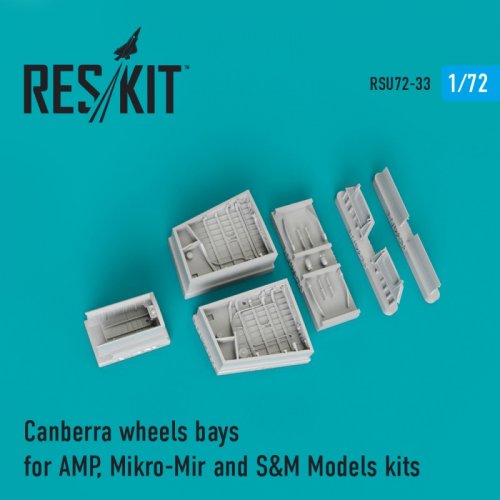 Canberra wheels bays for AMP, Mikro-Mir and S&M Models kits