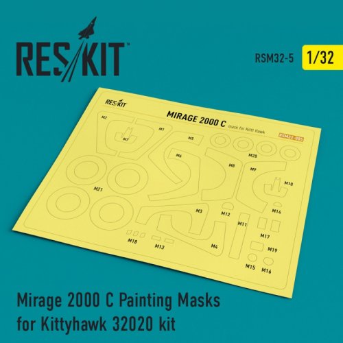 Mirage 2000 C Painting Masks for Kittyhawk 32020 kit