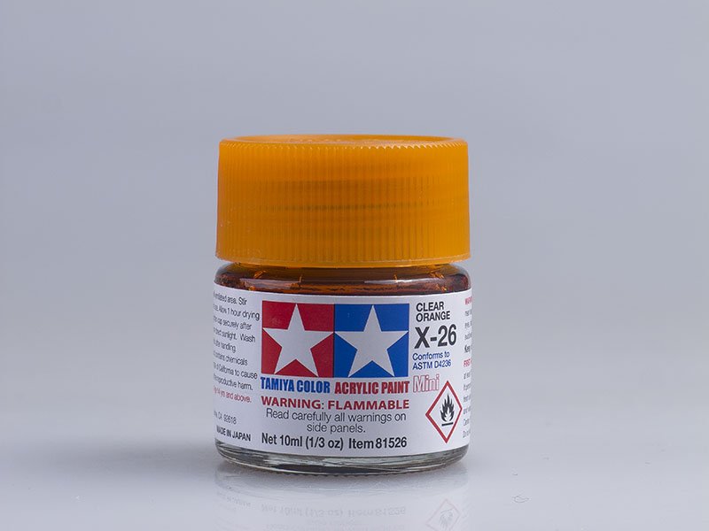 Краска b. X-26 Tamiya. Tamiya TS 26. X-26 Clear Orange. Глянцевая оранжевая краска