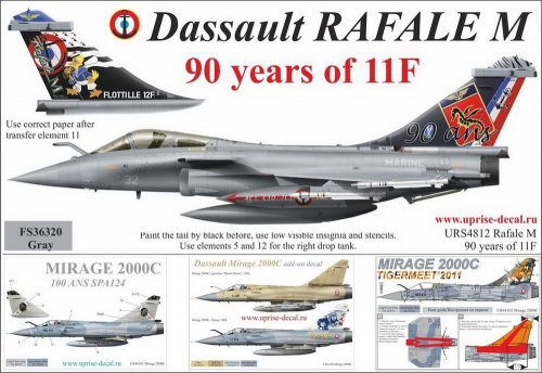 Rafale M 90 years of 11F, 48 scale, no stencils