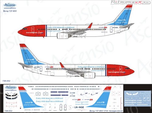    Boeing 737-800 Norwegian (Unicef)