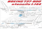   Stencils for Boeing 737-700/800 for Zvezda kit
