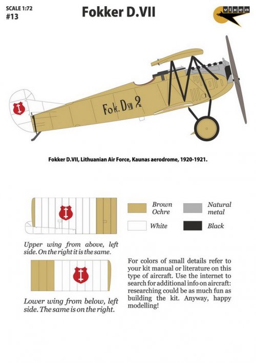 Fokker D.VII. Lithuanian Air Force