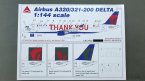   Airbus A320/321 Delta (decal + masks) "Thank You"