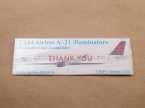   Airbus A321 for Zvezda kit illuminators (clear+silver)