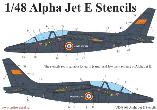 Alpha Jet E stencils+insignia