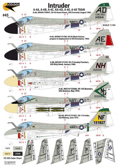 A-6 Intruder. 9 markings, USN