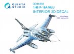 3D Декаль интерьера кабины F-16A MLU (Kinetic)