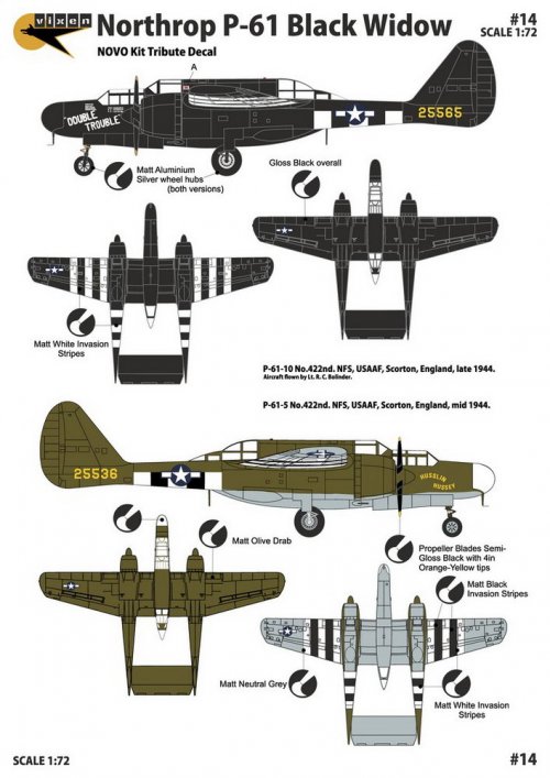 Nothrop P-61 Black Widow. USAF, 2 Markings