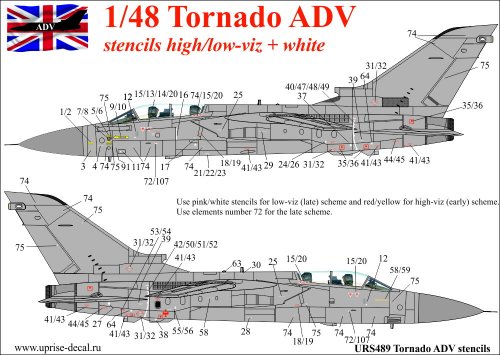   Tornado ADV (F.3) low/high-viz stencils