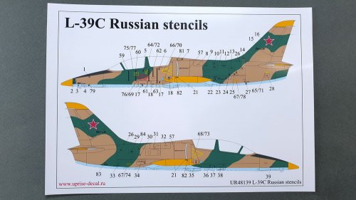   L-39C Albatros Russian Stencils