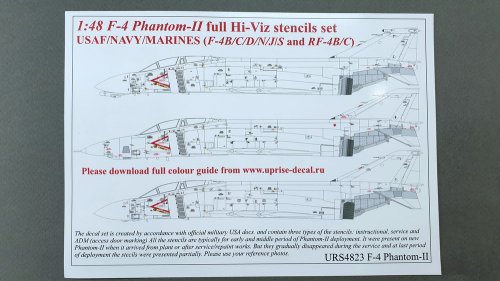   F-4B/N/J/S/C/D & RF-4C/B Phantom-II full stencils and insignia