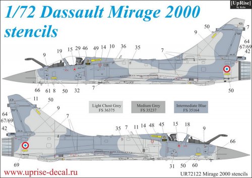   Mirage 2000 stencils