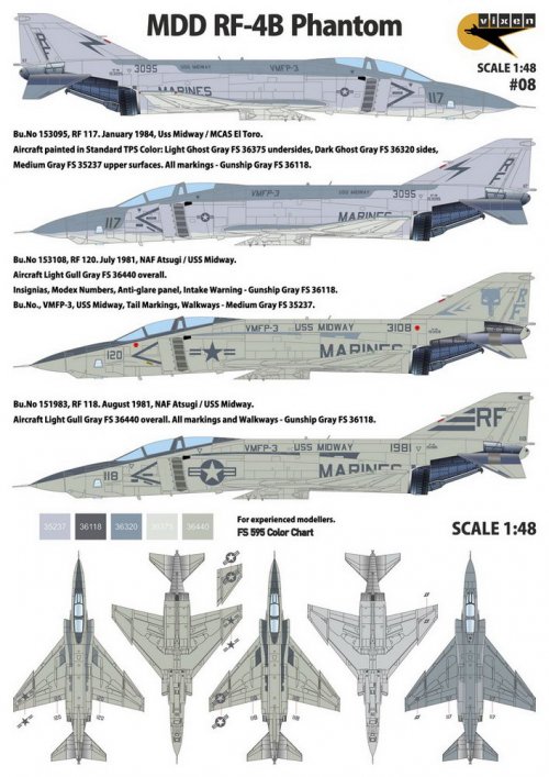 MDD RF-4B Phantom. 3 Marking options, Low Viz