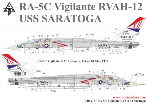   RA-5C Vigilante RVAH-12 USS Saratoga