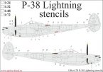 P-38 Lightning stencils