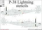 P-38 Lightning stencils