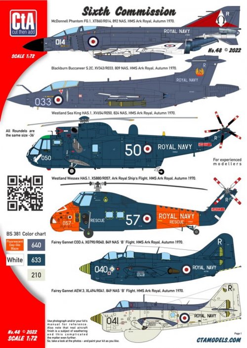 HMS Ark Royal Air Group. Phantom, Buccaneer, Sea King, Wessex, Gannet (2).