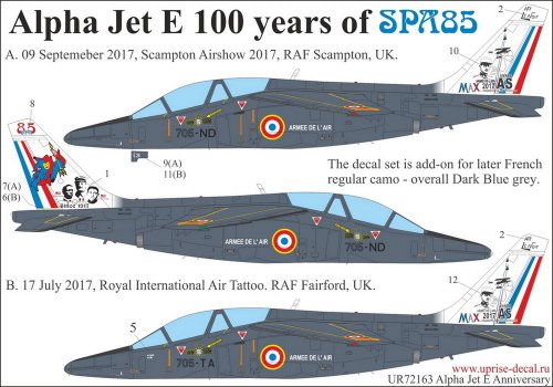 Alpha Jet E 100 years of SPA85, with stencils