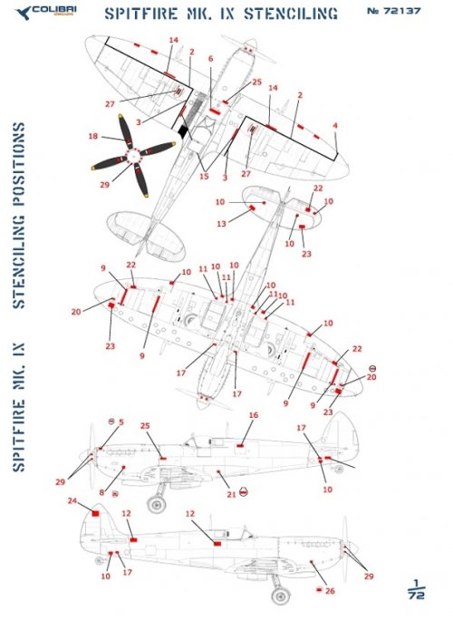 Spitfire Mk. IX Stenciling