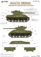   M4A2 (76) Sherman - Stenciling on Tanks Supplied to the USSR