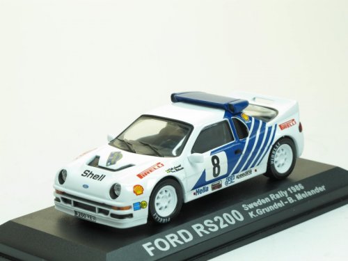 !  ! FORD RS200 RALLYE 1986 #8 K. GRUNDEL