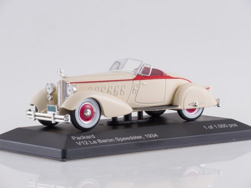 !  ! Packard V12 Le Baron Speedster, beige/red 1934