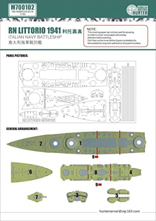 Italian Navy Battleship Rn Littorio 1941 (For Trumpeter 05778)