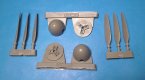 Messerschmitt Me410B corrected propellers and spinners for Meng kit