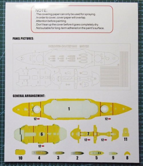 German Battleship Schleswig-Holstein 1908 Deck Painting Mask (For Trumpeter 05355)