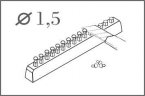 Hexagonal bolt head 1,5 mm (60 pcs)