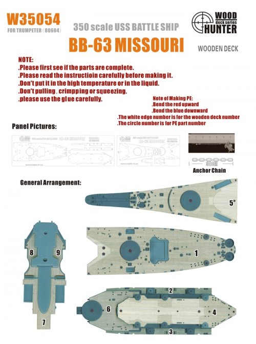 Wood deck USS BB-63 Missouri