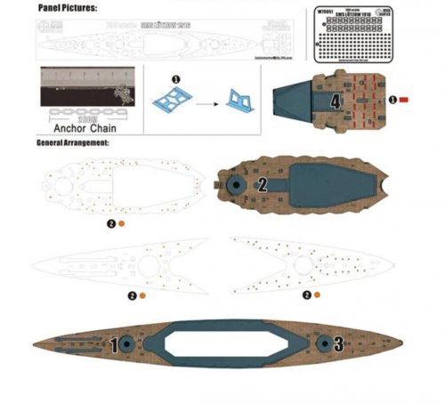 Germany Navay Luetzow Battlecruiser (For Flyhawk1301/1301S)