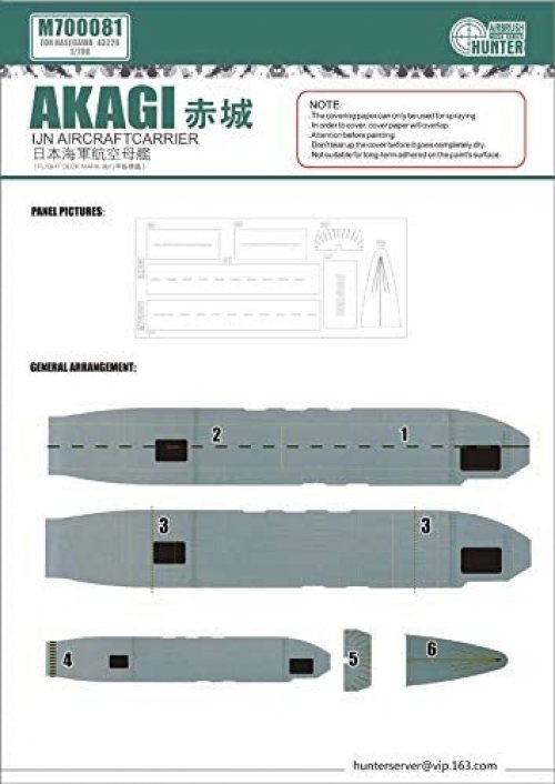 IJN Aircraft Carrier Akagi (For Hasegawa 43220) Early