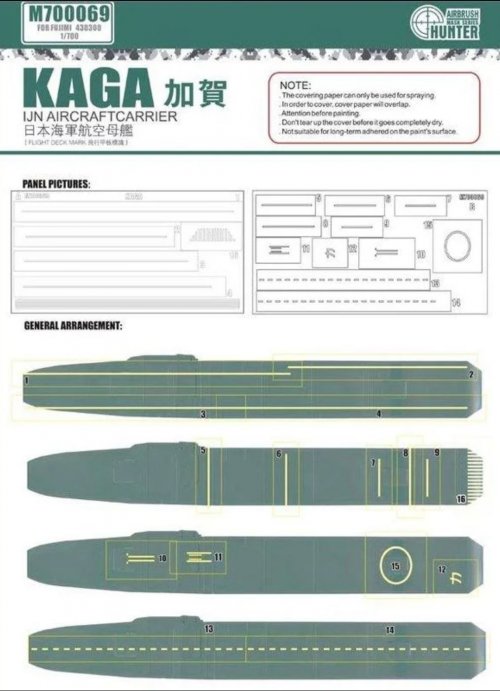 Kaga Ijn Aircraftcarrier Flight Deck Mark Paint Mask