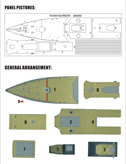 PLA 054a Deck Masking Sheet for Trumpeter 04543