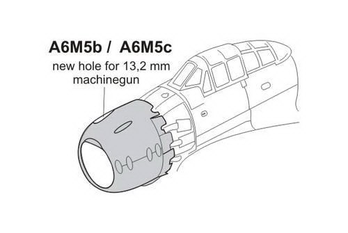 A6M5b/c Zero - Cowling with 13,2mm Machinegun