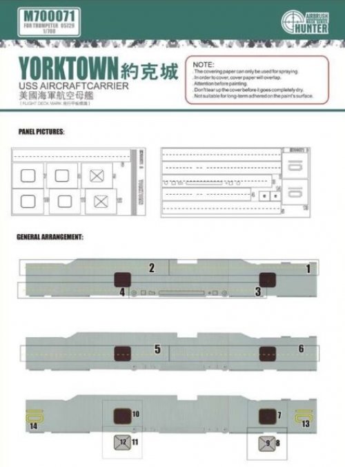 USS Aircraft Carrier Yorktown (for trumpeter 05729)